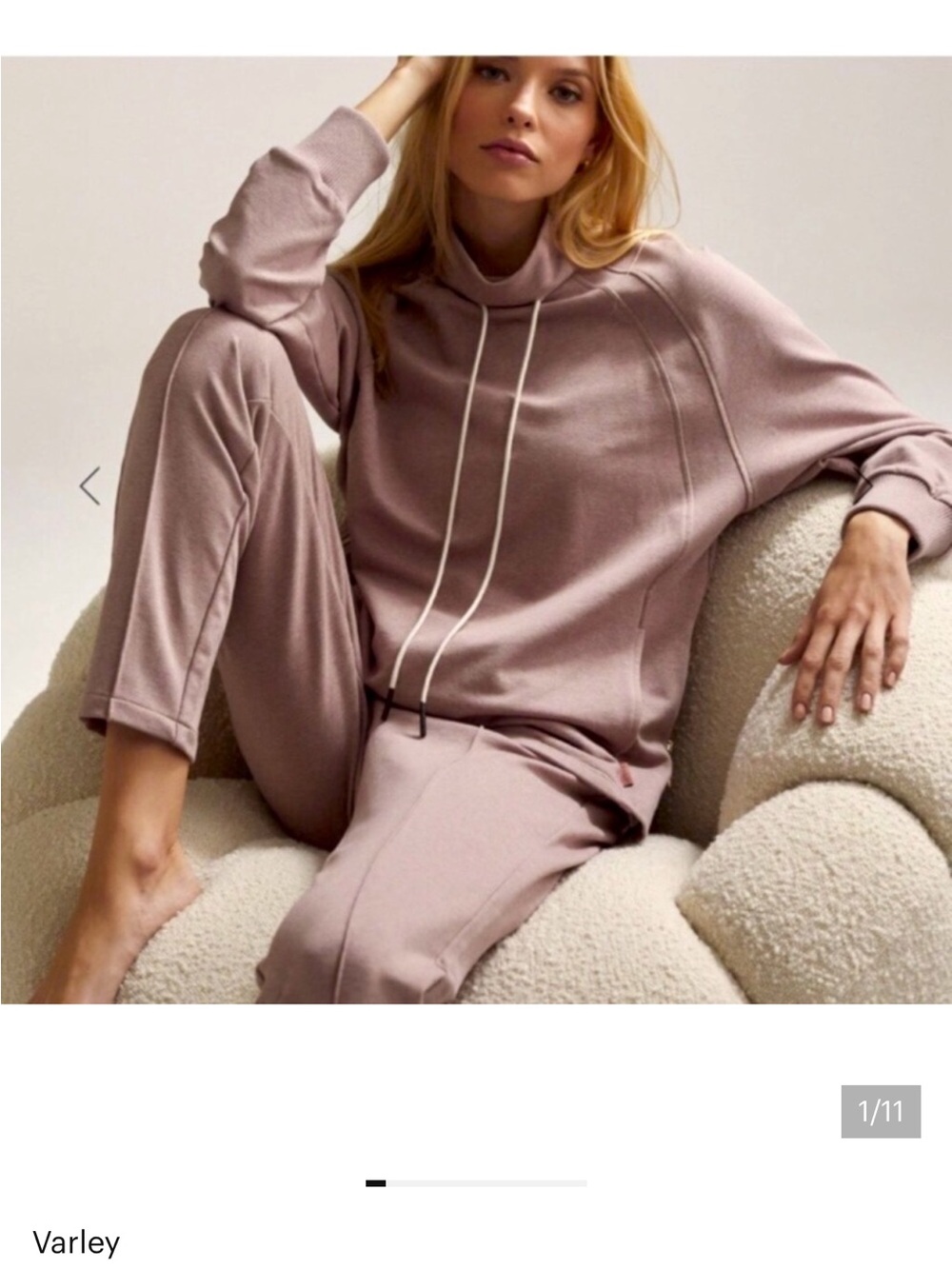 Varley Pink Heathered Beige Sweatshirt size XS
Mock Neck